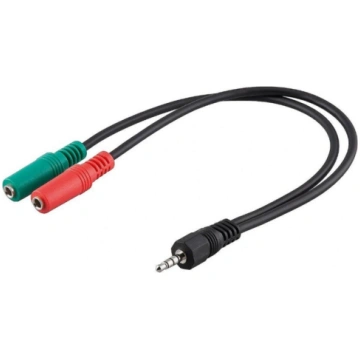 Goobay 50467 PC Computer Headset Adapter Splitter 