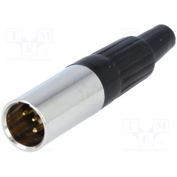 MXLR-4W; Plug; XLR mini; male; PIN: 4; for cable; 