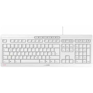 Vadu spēļu tastatūra CHERRY Stream, EN, balta krās