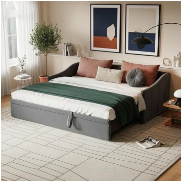 Upholstered Sofa Bed with Guest Bed 90/180 x 200 c