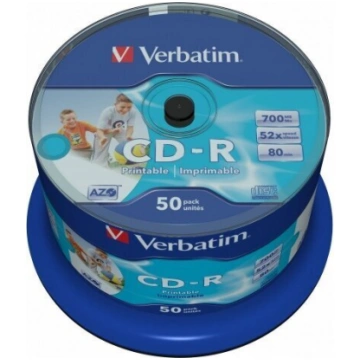 VERBATIM inkjet printable CD-R 80 min. / 700 MB 52