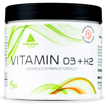 Vitamin D3+K2 Peak 120 tabletes