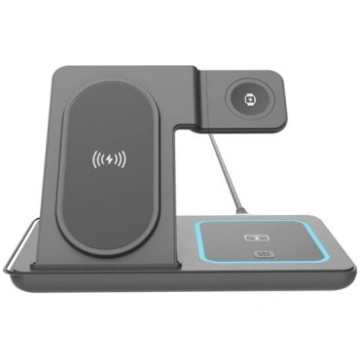 Gembird 3-in-1 foldable wireless charger stand, 15