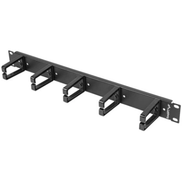 LANBERG 19" cable management panel with 5 plastic