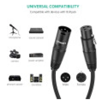 Kabelis Ugreen XLR — melns (20714) [Kabel XLR 10m 