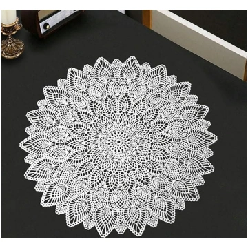 PVC Place Mats, Set of 10, Hollow Peacock Feathers