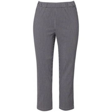 Ulla Popken Check Bengaline Slim Leg Sienna Fit St