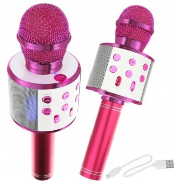 Karaoke mikrofons ar skaļruni, rozā Nav norādīts