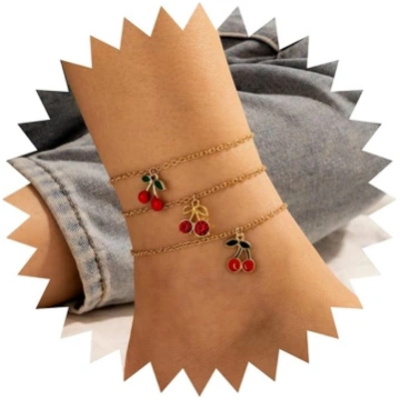 Wendalern Boho zelta potītes aproces Rhinestone Ch