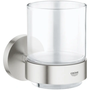 Grohe Essentials - Sklenička ar turētāju, superste