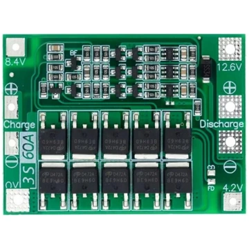 Uzlādes modulis BMS 3S 60A – Integrēts balansētājs