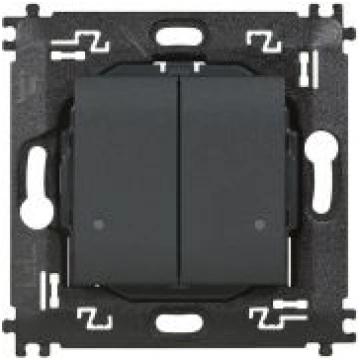 LL- Wireless light double switch anthracite BT-L40