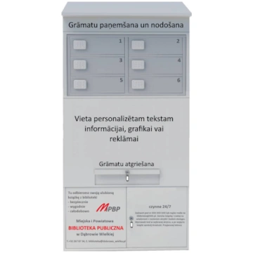 Grāmatu pakomāts BIBLIOBOX 6, bibliomāts BT32