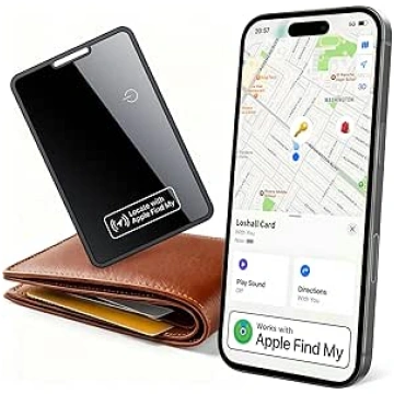 Thin Wallet Tracker Card 1 Pack, 2025 Rechargeable