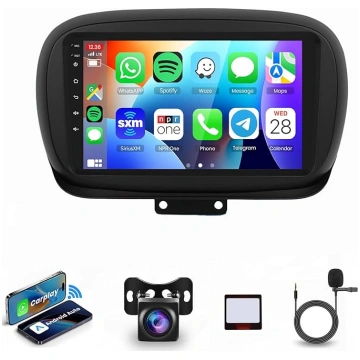 2G + 64G auto radio Android 13 priekš Fiat 500X 20