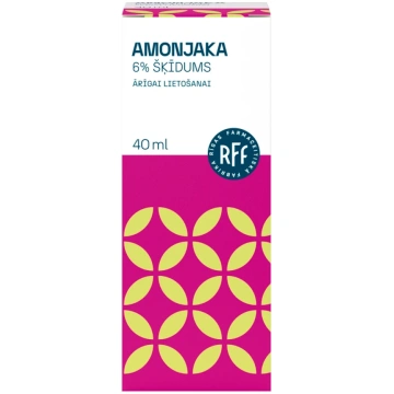 Amonjaka šķīdums 6% (ožamais spirts), 40 ml