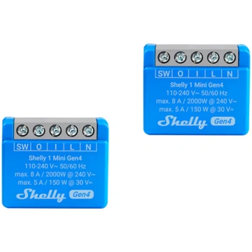 Shelly Set of 2 Shelly 1 Mini Gen4 Zigbee/Matter C