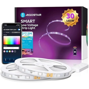 Aigostar LED lente Alexa 15 m, RGB LED lente ar 28
