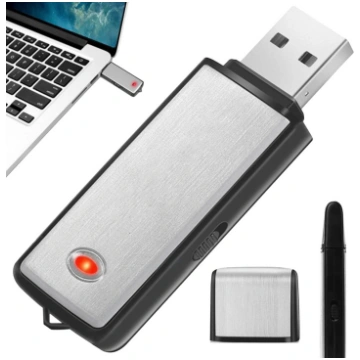 Mini spiegu diktofons USB zibatmiņa 8GB