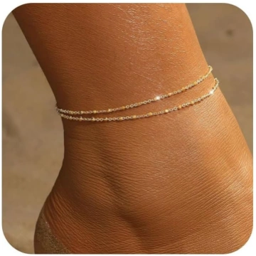 Hebterrka Zelta Anklets sievietēm - 14K zelta Ankl
