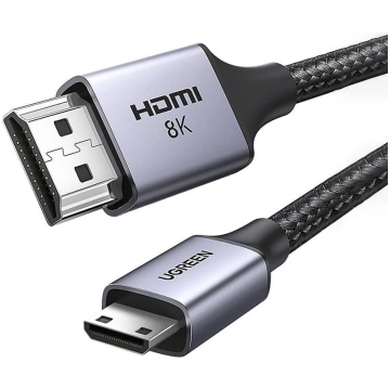 Adaptera kabelis mini HDMI - HDMI 8K 2m pelēks UGR