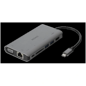 DOCKING STATION DELTACO USB-C TO HDMI / VGA / USB 