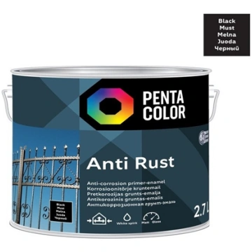 Pentacolor ANTICOR PAINT ANTI-RUST BLACK 2.7L 2000