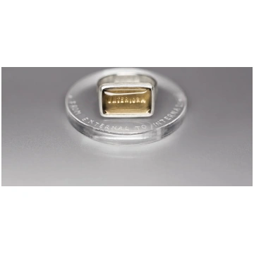 "From external to internal" silver ring for men wi