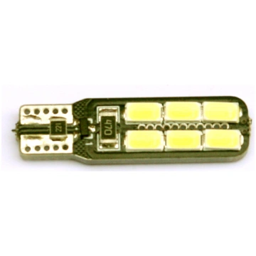 LED lampa 12d, CB, W5W balta