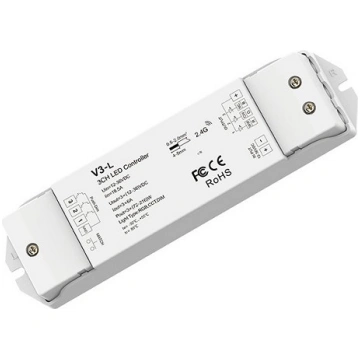V3-L LED Controller 12-48V, 3x 6A, with Push DIM S