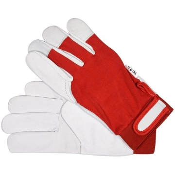 Working gloves leather coated cotton (L size)