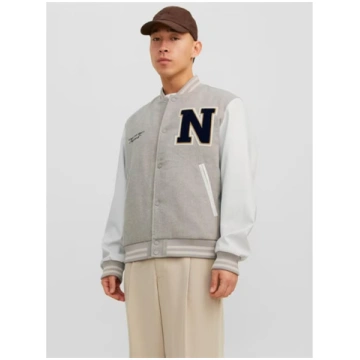Men's College Wool Blend Bomber Jacket