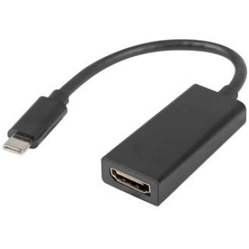Lanberg adapter USB TYPE-C(M)-HDMI(F) 15cm Black (
