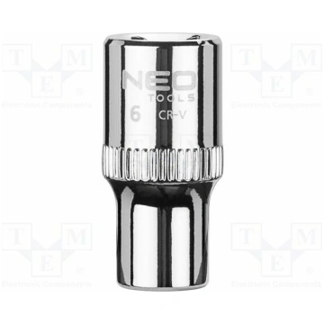Socket: 6-angles; socket spanner; HEX 6mm; 1/4"; S