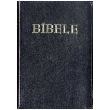Bībele 074, melna ar rāvējslēdzi, indeksiem