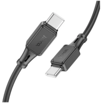 Silicone Cable HOCO Type-C - Type-C, 60W, black, 1