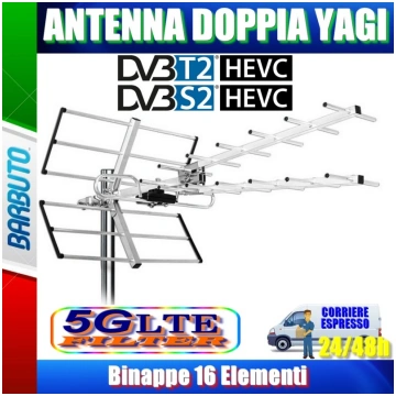 ANTENNA DOPPIA YAGI Binappe 16 Elementi METRONIC 4