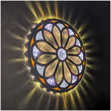 The Decorative Light Wheel - 30cm / Shades of whit