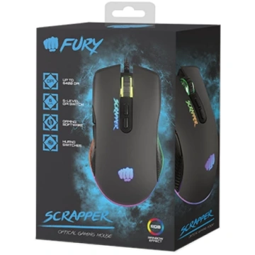 FURY Scrapper Gaming pele Ambidextrous USB Type-A 