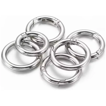 Moschettone anello - 20 mm spessore 4 mm / Nero