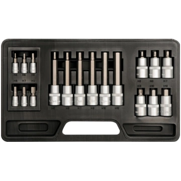 YATO BIT SOCKET SET 18PCS: HEX 3-12MM YT-7752 5906