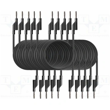 Test leads; 50VAC,120VDC; 10A; banana plug 4mm,bot