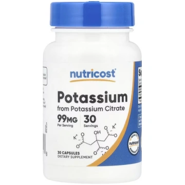 Nutricost, Potassium, 99 mg , 30 Capsules