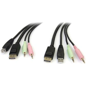 StarTech.com 6ft 4-in-1 USB DisplayPort KVM Switch