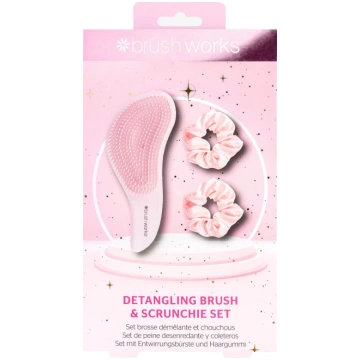 BRUSHWORKS Detangling Brush & Scrunchie Gift Set