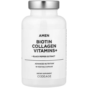 Codeage, Amen, Biotin Collagen Vitamins+, 90 Veget