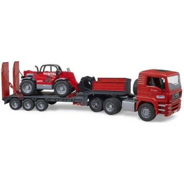 Bruder MAN TGA low loader with Manitou telehandler