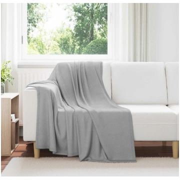 Pleds pelēka 170 x 130 cm flīss