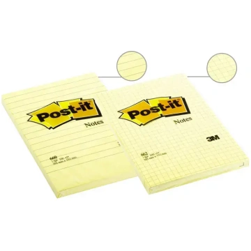 Post-It Sticky notes, notepad size, 102x152mm, yel