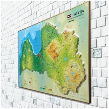 Latvijas 3D karte, A0 (1200*740 mm)